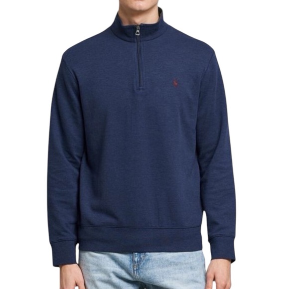 Polo Ralph Lauren Quarter Zip Pullover Blue Long Sleeve Shirt Men’s XL       AA - Picture 1 of 16